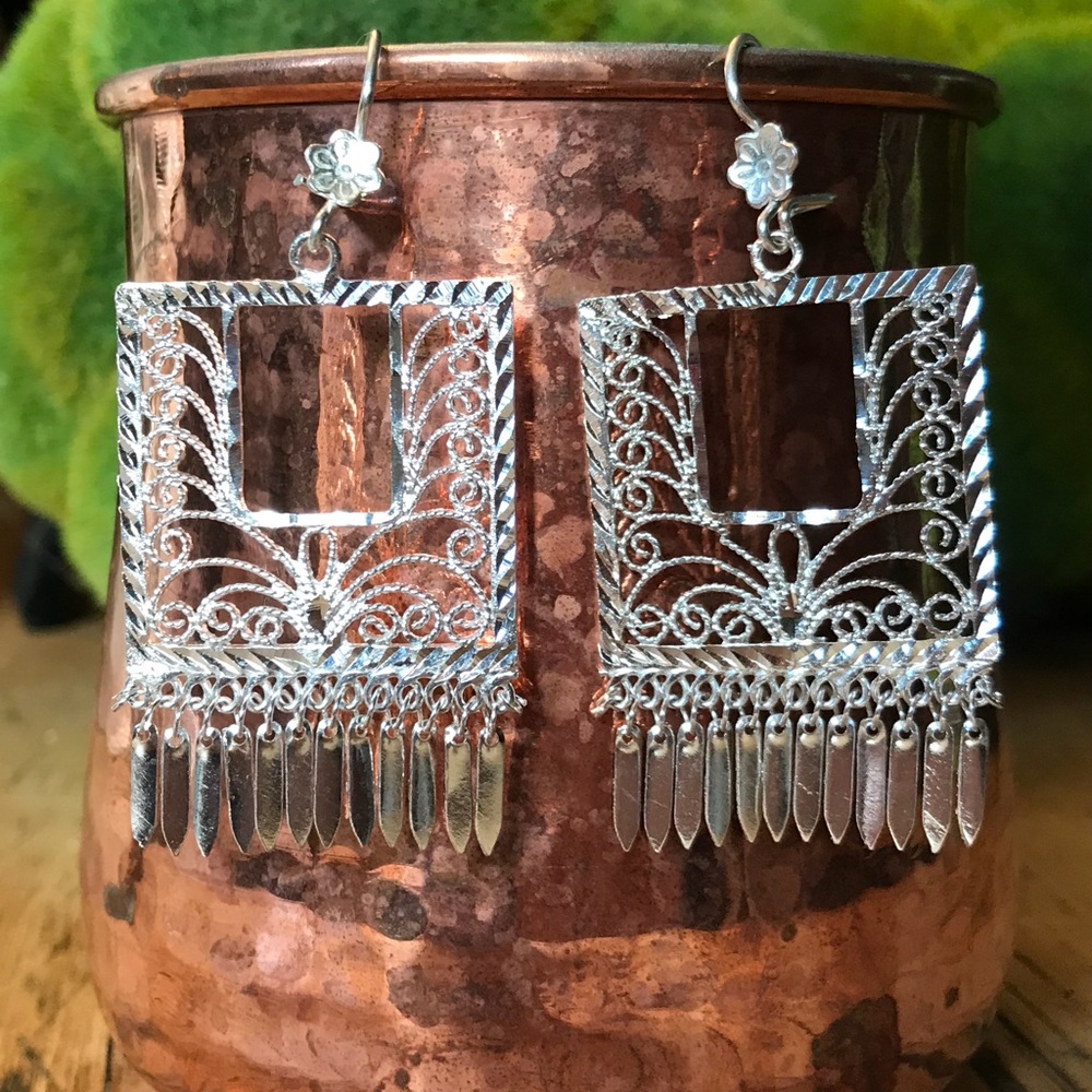 ⛔️SOLD⛔️ Frida Kahlo inspired earrings .925 silver ♥️